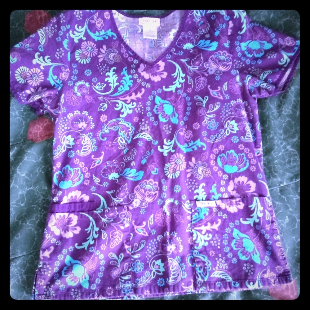 Purple Cherokee Scrub Top